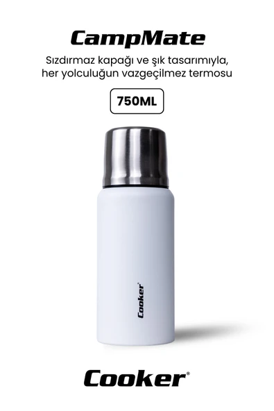 Cooker CampMate 750 ml Paslanmaz Çelik Termos CKR2106 - Resim 6