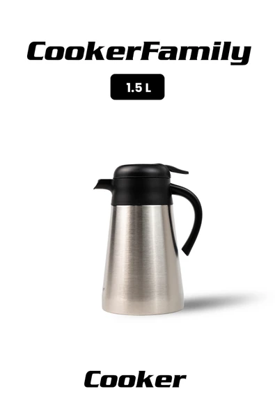 Cooker Family 1.5 Litre Paslanmaz Çelik Termos CKR2111 ürün görseli 1