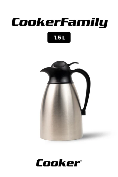Cooker Family 1.5 Litre Paslanmaz Çelik Termos CKR2098 ürün görseli 1