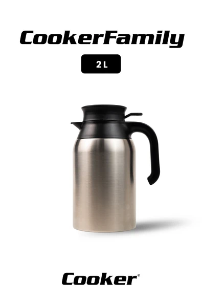 Cooker Family 2 Litre Paslanmaz Çelik Termos CKR2088 ürün görseli 1