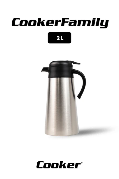 Cooker Family 2 Litre Paslanmaz Çelik Termos CKR2112 ürün görseli 1