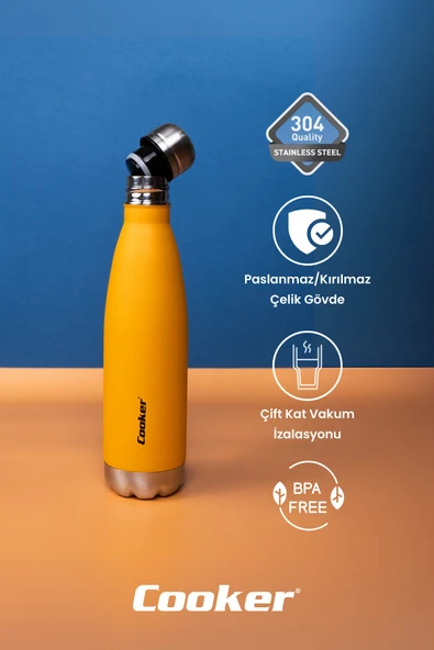 Cooker HydroKeep 500 ml Paslanmaz Çelik Şişe Termos CKR2071 - Resim 3