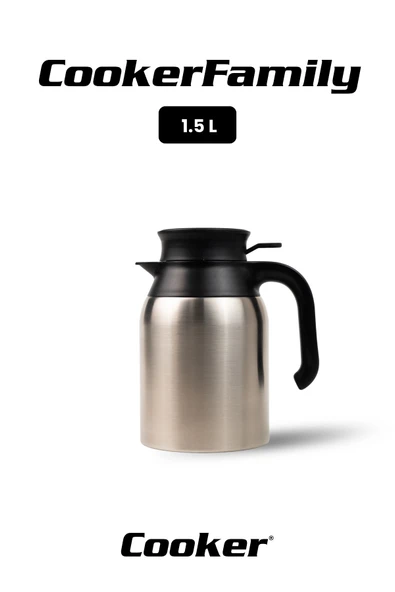 Cooker Family 1.5 Litre Paslanmaz Çelik Termos CKR2086 ürün görseli 1