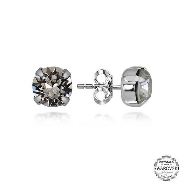 Swarovski Crystal Taşlı Harem Altın Gümüş Çivili Kadın Küpe ürün görseli 1