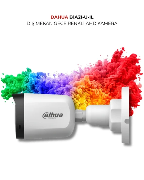 Dahua HAC-B1A21P-U-IL-0360B 2MP Full HD Bullet Kamera IP67 ürün görseli 1
