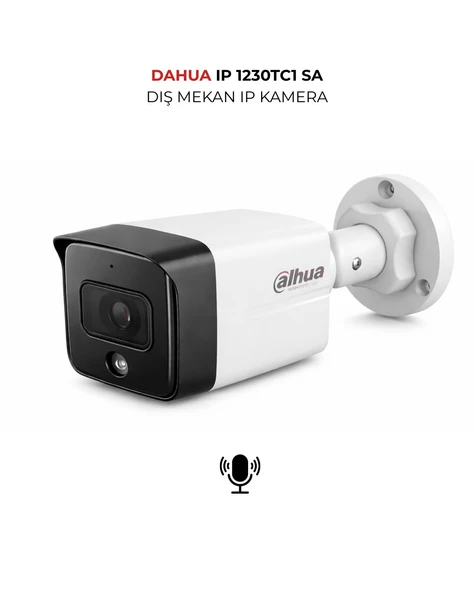 Dahua IPC-HDW1230TC1-SA 2MP H.265+ 2.8mm Bullet Kamera ürün görseli 1
