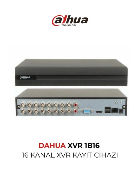 Dahua Xvr1b16 16 Kanal Penta-brid 1080n Hibrit XVR Dvr Kayıt Cihazı ürün görseli 1