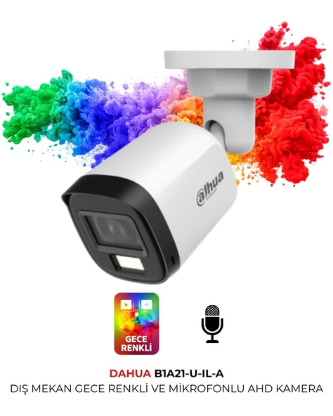 Dahua HAC B1A21P U IL A 1080P Güvenlik Kamerası Smart Dual Light 3.6mm Lens ürün görseli 1