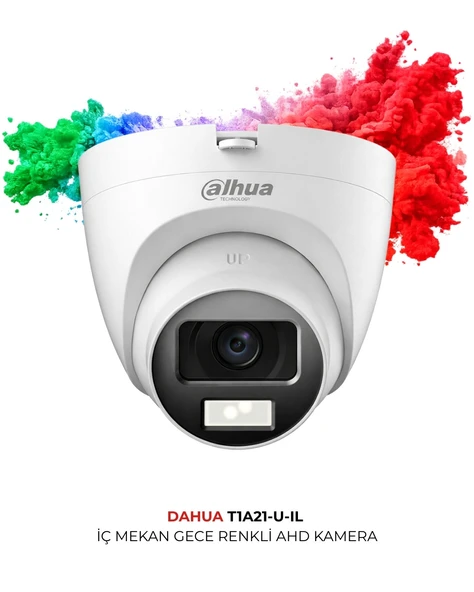 Dahua HAC T1A21P U IL 1080P Dome Kamera 2.8mm Lens Smart Dual Light ürün görseli 1