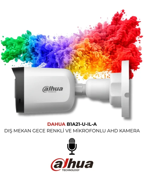 HAC-B1A21P-A-0360B 2MP 3.6MM HDCVI IR BULLET KAMERA (Dahili Ses) ürün görseli 1