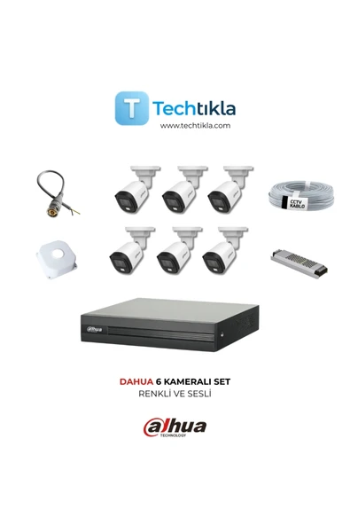 6 lı Renkli ve Sesli Kamera Sistemi (HDD Yoktur) ürün görseli 1