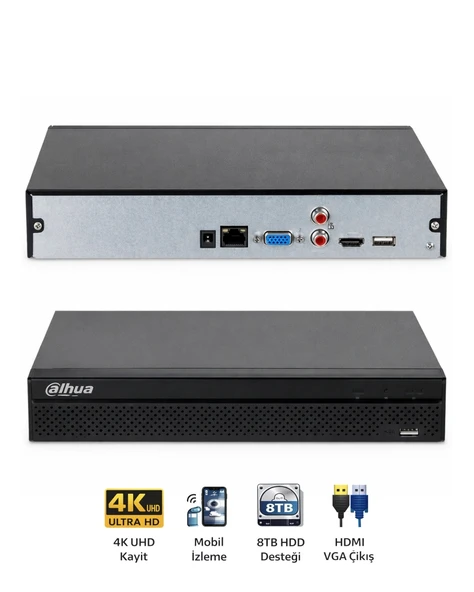 Dahua NVR2104HS 4KS3 4 Kanal Profesyonel IP Kamera NVR Kayıt Cihazı ürün görseli 1