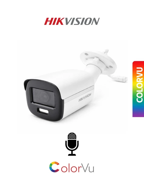 Hikvision Gece Renkli Mikrofonlu Kamera DS-2CE10DF0T-LPFS ColorVu 2MP ürün görseli 1