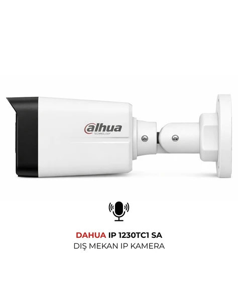 Dahua IPC-HDW1230TC1 SA 2MP 2.8mm PoE Bullet IP Kamera ürün görseli 1