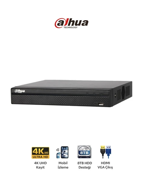 Dahua NVR2104HS 4KS3 4 Kanal 4K IP Kamera NVR Recorder ürün görseli 1