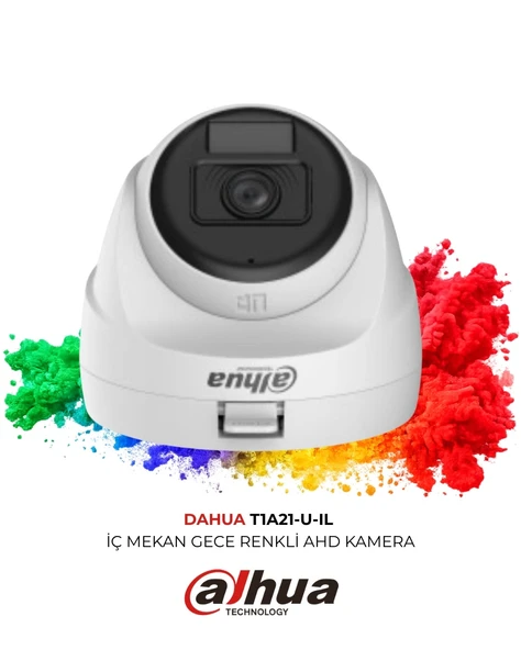 Dahua 2MP Full HD Dome Güvenlik Kamerası Hac T1A21 U IL 1080P 25m IR ürün görseli 1
