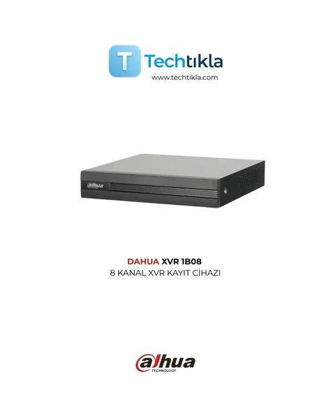 Dahua Xvr1b08 8 Kanal H.265 8+2ıp 1xses 1xvga 1xhdmı 1080P Xvr Dvr Kayıt Cihazı Dvr 8 Kanal ürün görseli 1