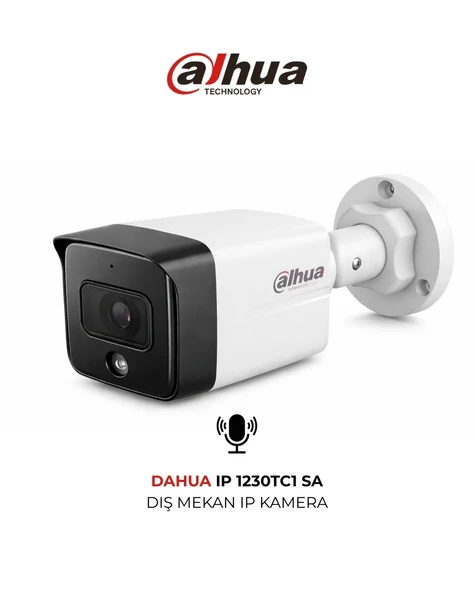 Dahua IPC HDW1230TC1 SA 2.8mm 2MP Gece Görüşlü Bullet IP Kamera ürün görseli 1