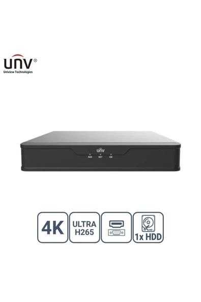 UNV 16 KANAL 1x HDD H265+ 4K NVR KAYIT CİHAZI ürün görseli 1