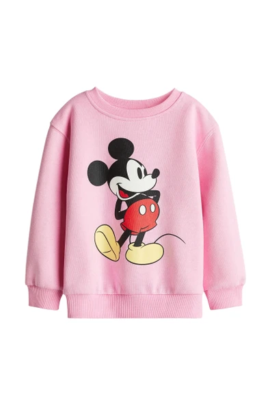 Mickey Kışlık Kız Çocuk Sweatshirt - Resim 2
