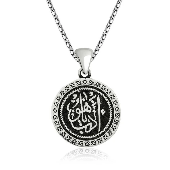 ​Harem Altın Gümüş Edep Ya Hu Yazılı Kolye ürün görseli 1