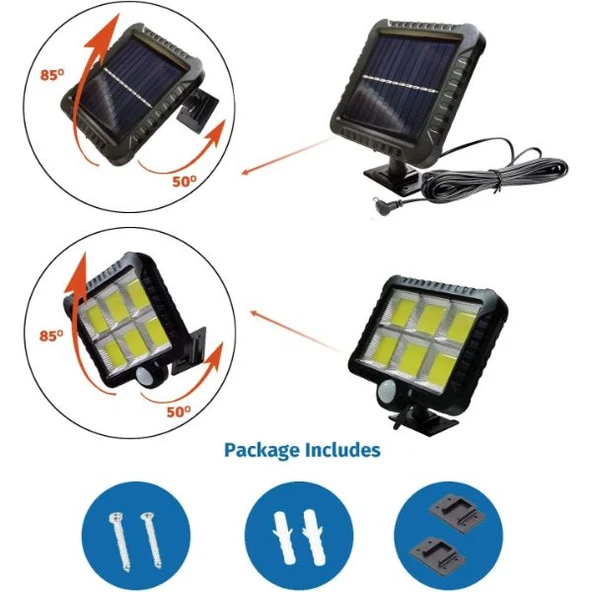 Hareket Sensörlü Solar Lamba - Resim 4