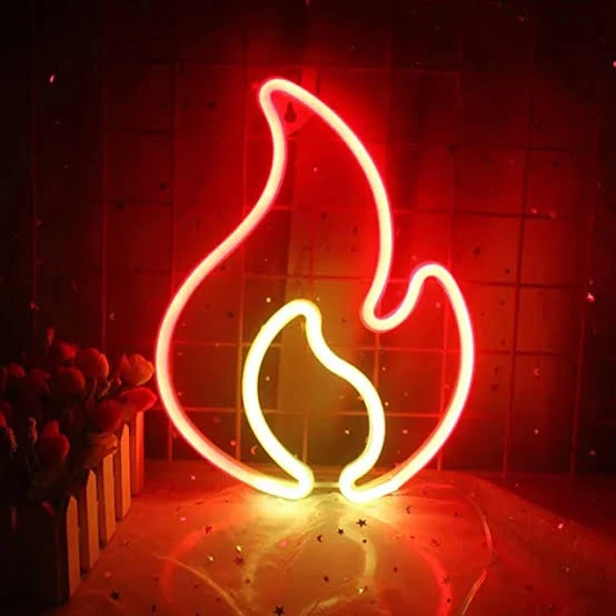 Duvara Asmalı Neon Alev LED ürün görseli 1