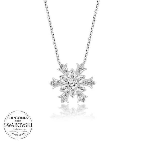Swarovski Taşlı Harem Altın Gümüş Kartanesi Bayan Kolye ürün görseli 1