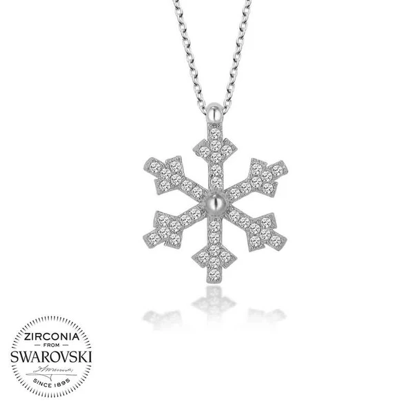 Swarovski Taşlı Harem Altın Gümüş Kartanesi Bayan Kolye ürün görseli 1