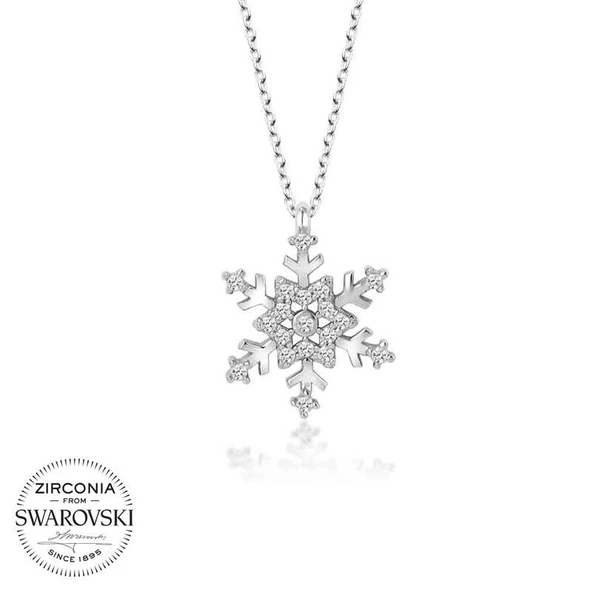 Swarovski Taşlı Harem Altın Gümüş Kartanesi Bayan Kolye ürün görseli 1