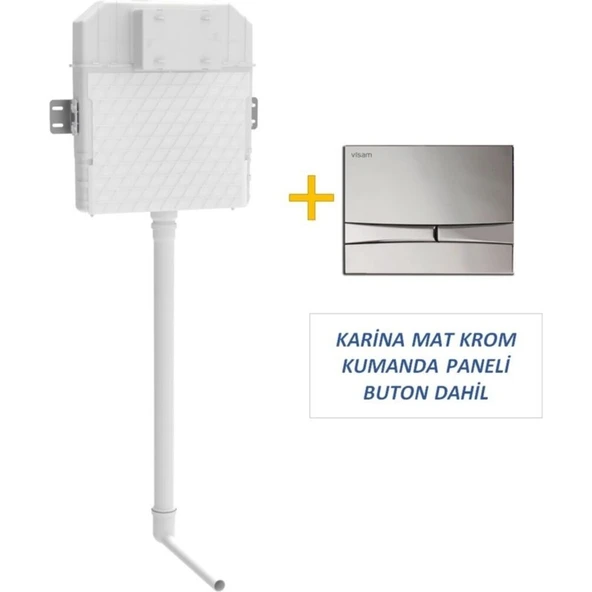 Visam Slim 80 Iki Kademeli Gömme Rezervuar (Hela Taşı) ürün görseli 1