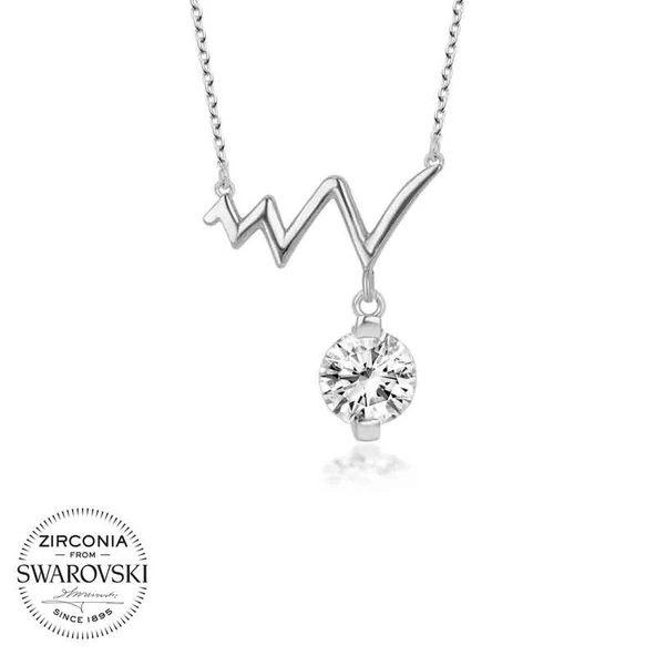 Swarovski Taşlı Harem Altın Gümüş Ritim Bayan Kolye ürün görseli 1
