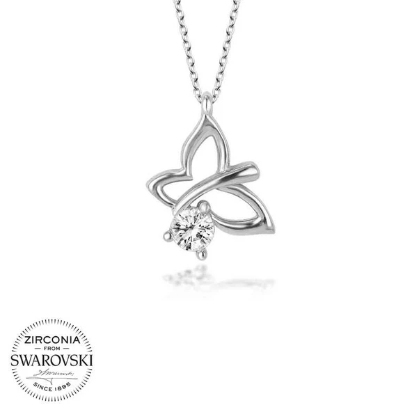 Swarovski Taşlı Harem Altın Gümüş Yusufcuk Bayan Kolye ürün görseli 1