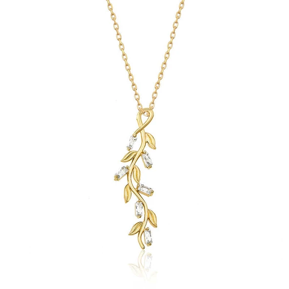 Harem Altın Gümüş Gold Sarmaşık Bayan Kolye ürün görseli 1