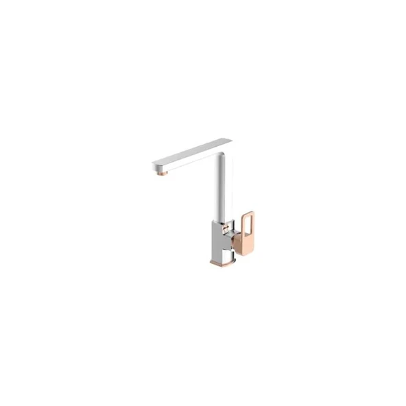 Bien Salvo Plus Colours Eviye Bataryası ( Döküm Çıkış Uçlu) Krome - Rose Gold ürün görseli 1