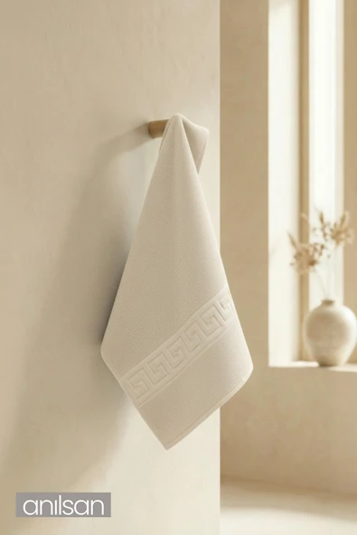 Krem Greek El Havlusu - 50x90 Cm, 225 Gr, %100 Pamuk, Spa Ve Otel Havlusu ürün görseli 1