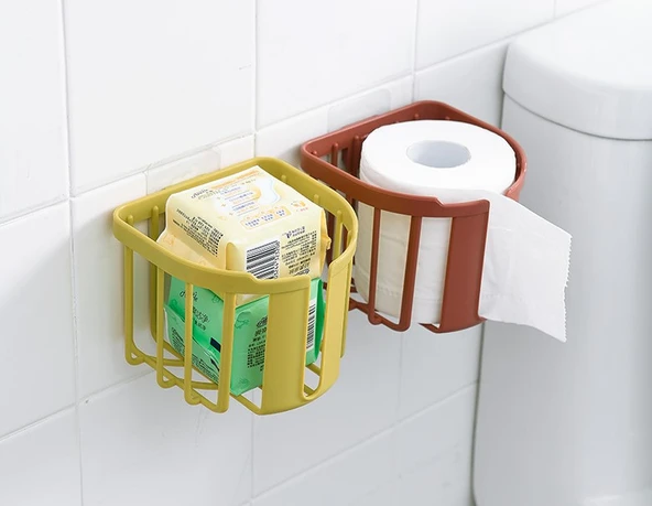 Yapışkanlı Çok Fonksiyonlu Banyo Organizeri BEYAZ ürün görseli 1