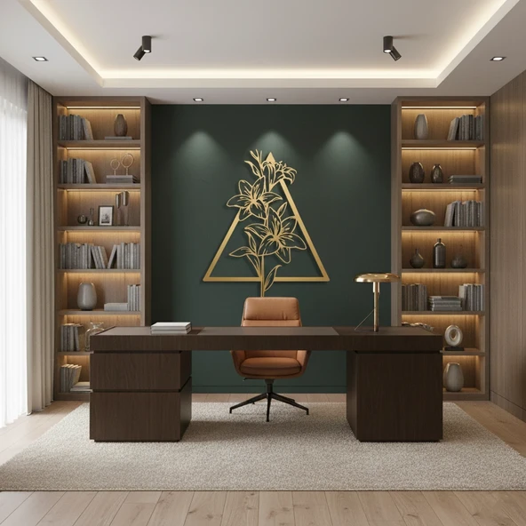 Modern Çiçek Metal Duvar Tablosu - Resim 5