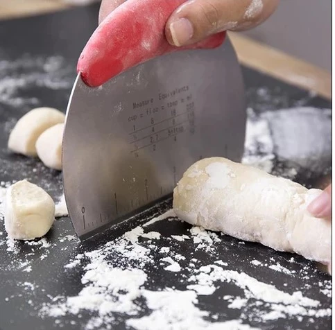 Paslanmaz Çelik Hamur Kesme ve Şekillendirme Spatulası ürün görseli 1