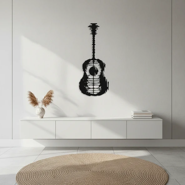 Klasik Gitar Metal Duvar Dekoru - Resim 4