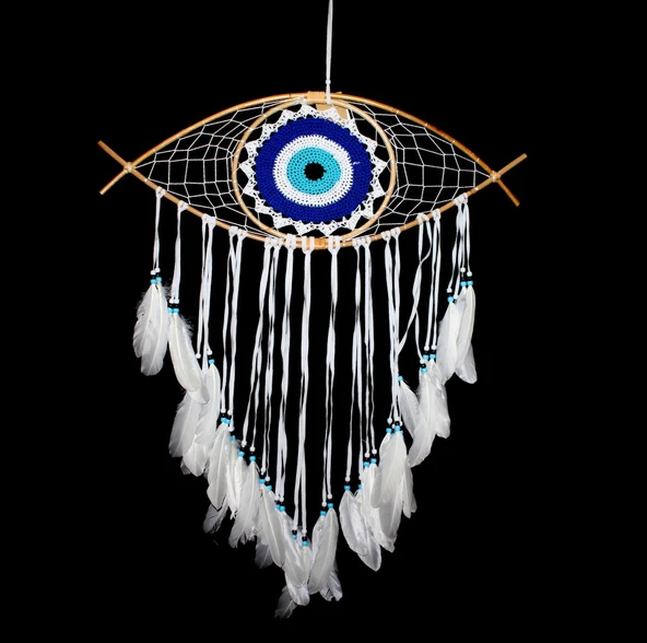 Göz Modelli Düş Kapanı Dreamcatcher Dekoratif Hediyelik ürün görseli 1