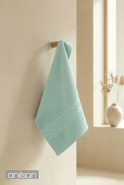 Mint Yeşili Greek El Havlusu - 50x90 Cm, 225 Gr, %100 Pamuk, Spa Ve Otel Havlusu ürün görseli 1