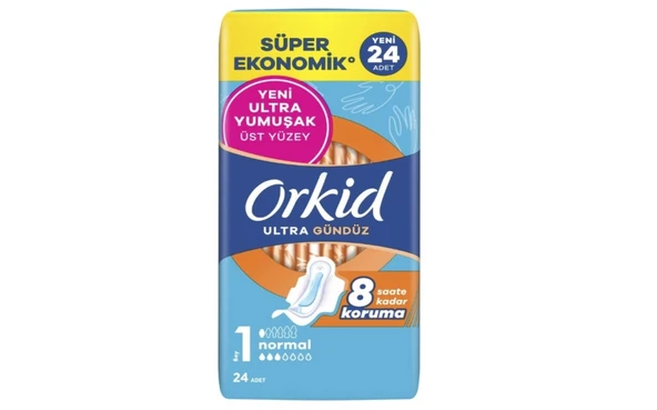 Orkid Ultra Gündüz Boy:1 24 Adet Süper Ekonomik Hijyenik Ped ürün görseli 1