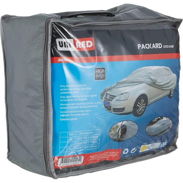 Unired Unisex Oto Kılıfı Unired Packard Oto Kılıfı, Gri, Large, 380181 ürün görseli 1