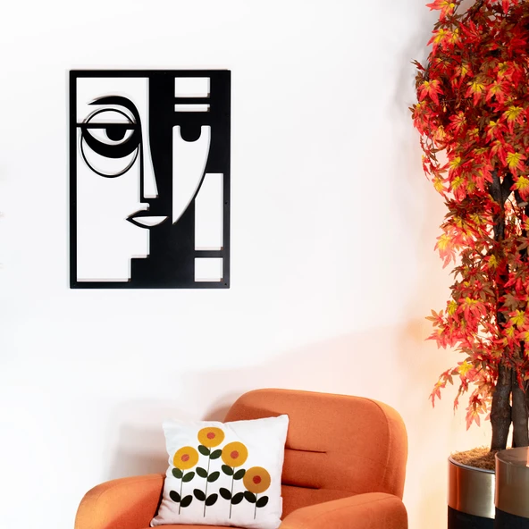 Soyut Yüz Metal Duvar Tablosu - Picasso Duvar Dekorasyonu ürün görseli 1
