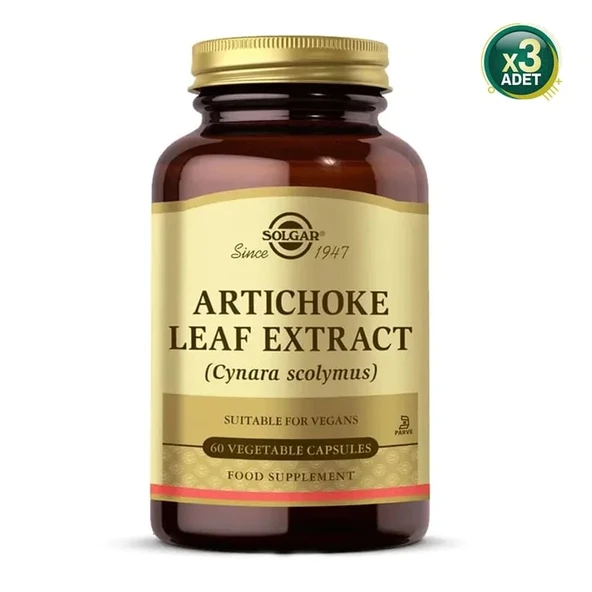 Solgar Artichoke Leaf Extract 60 Kapsül 3 adet ürün görseli 1