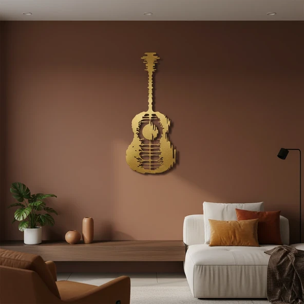 Klasik Gitar Metal Duvar Dekoru - Resim 2