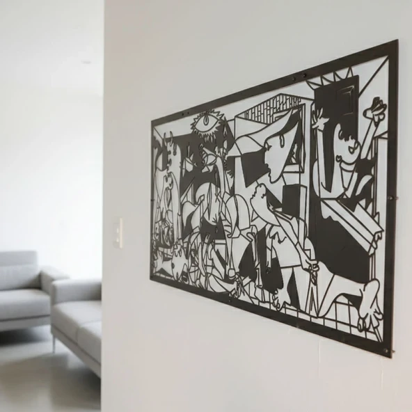 Picasso Kübist Guernica Metal Tablosu | Sanat Koleksiyonu ürün görseli 1