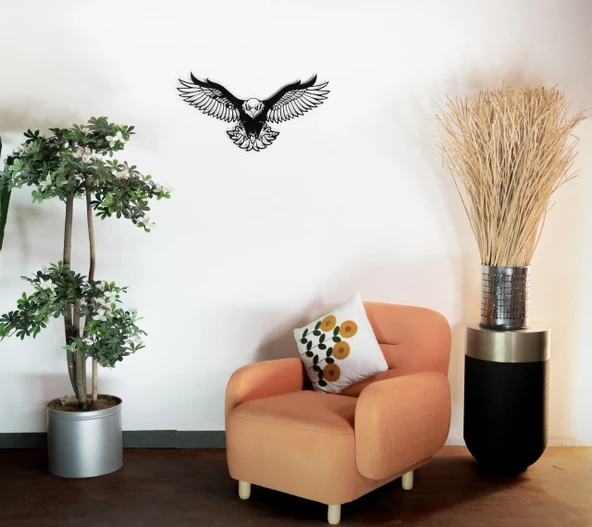 Minimalist Kartal Line Art Metal Duvar Tablosu ürün görseli 1
