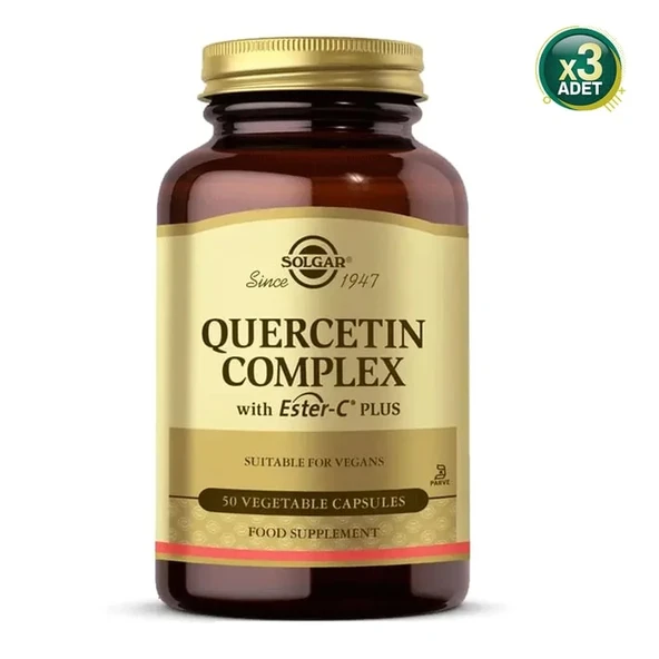 Solgar Quercetin Complex 50 Kapsül 3 adet ürün görseli 1